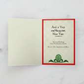 ヴィンテージの休日の夕食のメリークリスマスは個人化なります シーズンカード (内部)