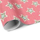 ヴィンテージの休日の星パターン ラッピングペーパー (ロールコーナー)