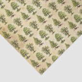 ヴィンテージの休日の木パターン 薄葉紙 (詳細)