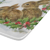 ヴィンテージの休日の鳥およびバニー カッティングボード (角)