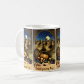 ヴィンテージの休日は感謝祭の日 コーヒーマグカップ (正面左)
