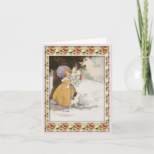 ヴィンテージの休日場面 シーズンカード (正面)