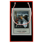 ヴィンテージの休日広告ギフトバッグ スモールペーパーバッグ (裏面)