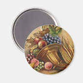 ヴィンテージの休日、感謝祭、収穫祭、巡礼祭 マグネット (正面/裏面)