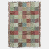 ヴィンテージの伝統のパッチワークの敷物 スローブランケット (正面縦)