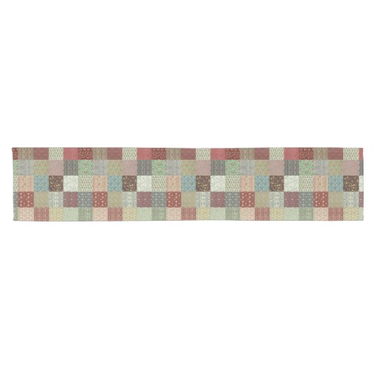 ヴィンテージの伝統のパッチワークテーブルウェア ショートテーブルランナー (横)