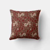 ヴィンテージの伝統的な和紙のプリント クッション (裏面)