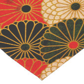 ヴィンテージの伝統的な和紙のプリント ショートテーブルランナー (コーナー)