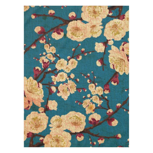 ヴィンテージの伝統的な和紙のプリント テーブルクロス (正面)