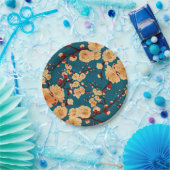 ヴィンテージの伝統的な和紙のプリント ペーパープレート (パーティー)