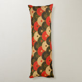 ヴィンテージの伝統的な和紙のプリント ボディピロー (裏面 (縦))