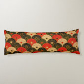 ヴィンテージの伝統的な和紙のプリント ボディピロー (裏面)