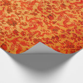 ヴィンテージの伝統的な和紙のプリント ラッピングペーパー (角)