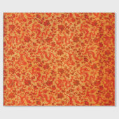 ヴィンテージの伝統的な和紙のプリント ラッピングペーパー (フラット)