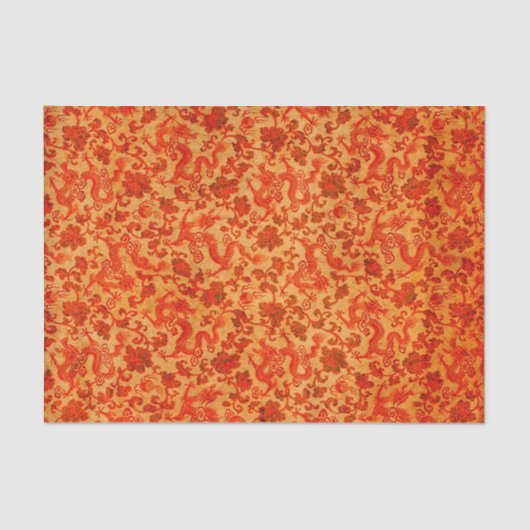 ヴィンテージの伝統的な和紙のプリント 薄葉紙 (正面)