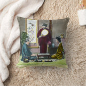 ヴィンテージの伝統的な日本人のMahjongの麻雀 クッション (ブランケット)