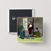 ヴィンテージの伝統的な日本人のMahjongの麻雀 缶バッジ (正面&裏面)