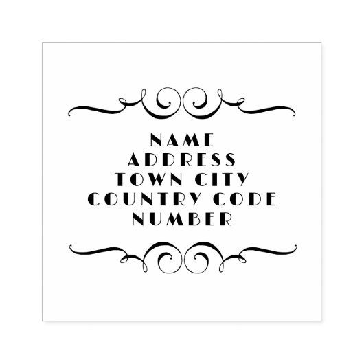 ヴィンテージの住所を表示するゴム印 ラバースタンプ (インプリント)