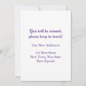 ヴィンテージの住所変更差欠 カード (裏面)