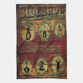 ヴィンテージの余興の旗 キッチンタオル (縦)