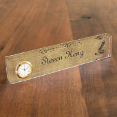 ヴィンテージの作家 デスクネームプレート (側面)