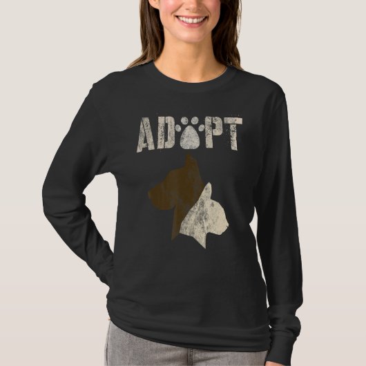 ヴィンテージの保護シェルター猫の犬たち Tシャツ (正面)