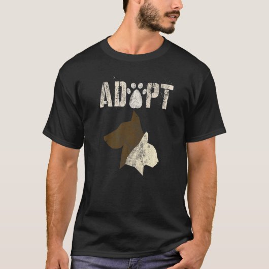 ヴィンテージの保護シェルター猫の犬たち Tシャツ (正面)