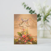 ヴィンテージの信頼の希望の慈善のイースター十字1875年 シーズンポストカード (スタンド正面)