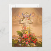 ヴィンテージの信頼の希望の慈善のイースター十字1875年 シーズンポストカード (正面/裏面)