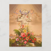 ヴィンテージの信頼の希望の慈善のイースター十字1875年 シーズンポストカード (正面)