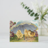 ヴィンテージの傘の下のイースターチックス ポストカード (スタンド正面)