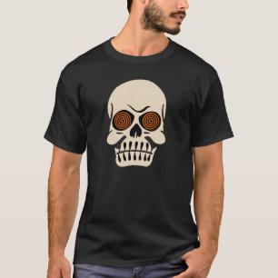 ヴィンテージの催眠性の目のスカル Tシャツ