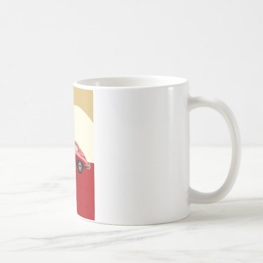ヴィンテージの優秀性 – 356車のポスターレッド コーヒーマグカップ (右)
