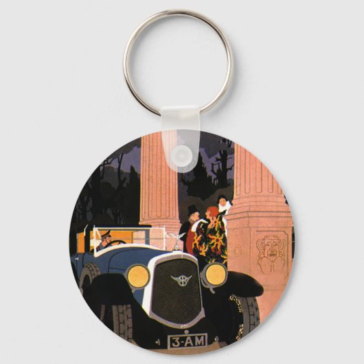 ヴィンテージの優雅な旅行、エレガントなコンバーチブルカー キーホルダー (正面)