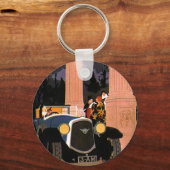 ヴィンテージの優雅な旅行、エレガントなコンバーチブルカー キーホルダー (正面)