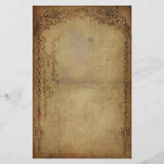 ヴィンテージの優雅の暗闇 便箋 (正面)