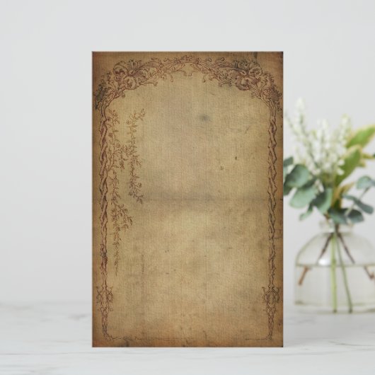 ヴィンテージの優雅の暗闇 便箋 (スタンド正面)