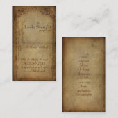 ヴィンテージの優雅の暗闇 名刺 (正面/裏面)