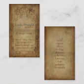 ヴィンテージの優雅の暗闇 名刺 (正面/裏面)