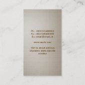 ヴィンテージの優雅の美しい名刺 名刺 (裏面)