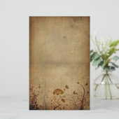 ヴィンテージの優雅の花柄 便箋 (スタンド正面)