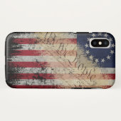 ヴィンテージの元の米国旗のiPhone Xの場合 Case-Mate iPhoneケース (裏面(横))