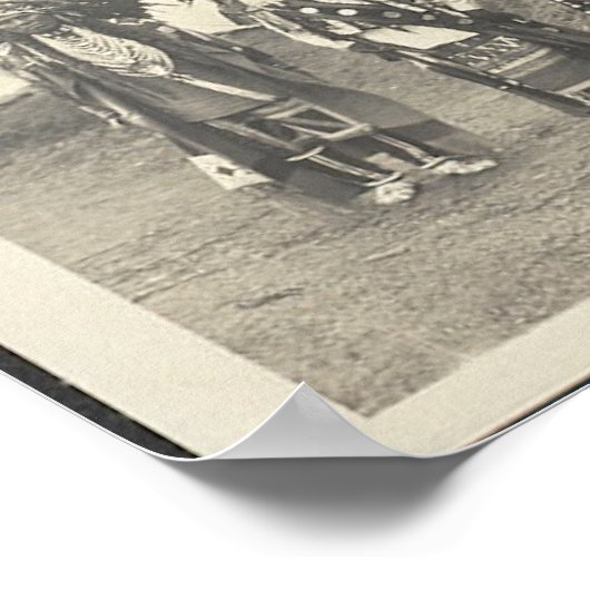 ヴィンテージの先住民・アメリカンのパノラマ写真 ポスター (角)