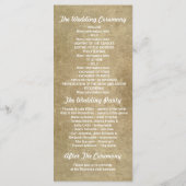 ヴィンテージの光が輝く結婚式のプログラム プログラム (裏面)