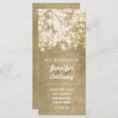 ヴィンテージの光が輝く結婚式のプログラム プログラム (正面/裏面)