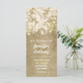 ヴィンテージの光が輝く結婚式のプログラム プログラム (スタンド正面)