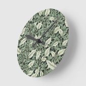 ヴィンテージの入り組んだ植物性のグリーン離れ ラウンド壁時計 (傾斜)