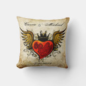 ヴィンテージの入れ墨の結婚式の記念品の枕 クッション (正面)