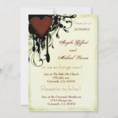 ヴィンテージの入れ墨愛結婚式招待状2 招待状 (裏面)