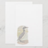 ヴィンテージの共通の水潜り鳥の文房具 便箋 (正面/裏面)